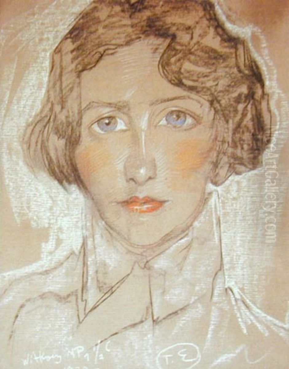Portrait of Alina Januszkowska Oil Painting by Stanislaw Ignacy Witkiewicz (Witkacy)