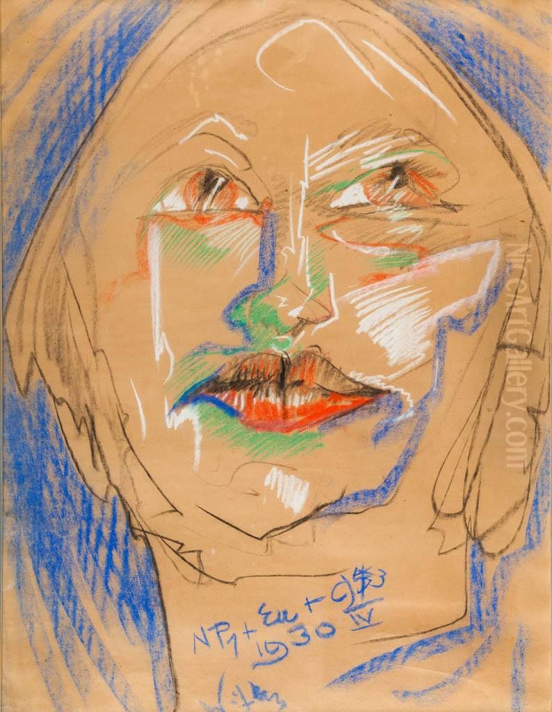 Portrait of a woman Oil Painting by Stanislaw Ignacy Witkiewicz (Witkacy)