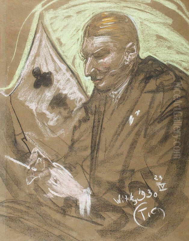 Portret mezczyzny Oil Painting by Stanislaw Ignacy Witkiewicz (Witkacy)