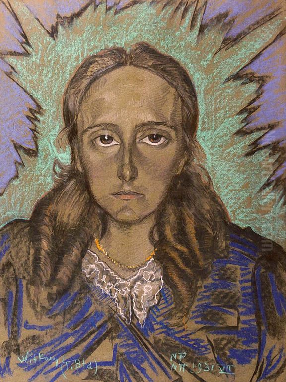Portret kobiety Oil Painting by Stanislaw Ignacy Witkiewicz (Witkacy)