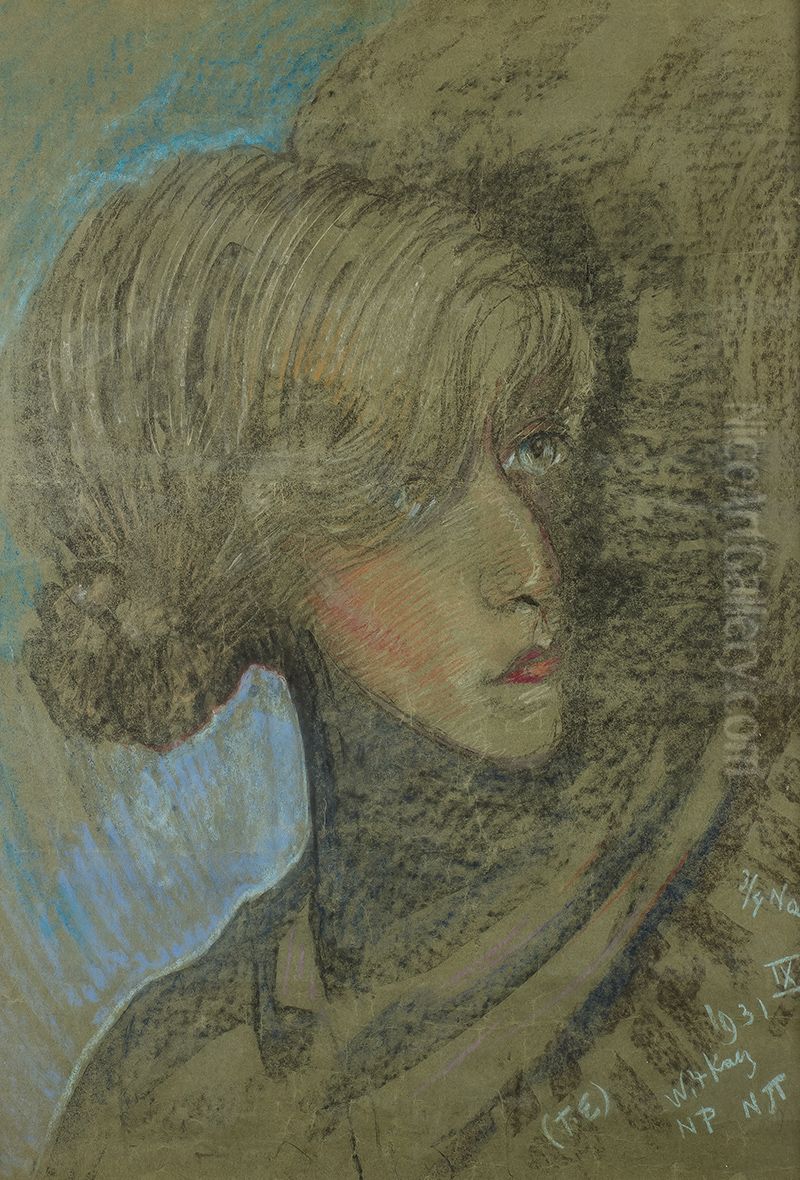 Portret Felicji Turowskiej Oil Painting by Stanislaw Ignacy Witkiewicz (Witkacy)