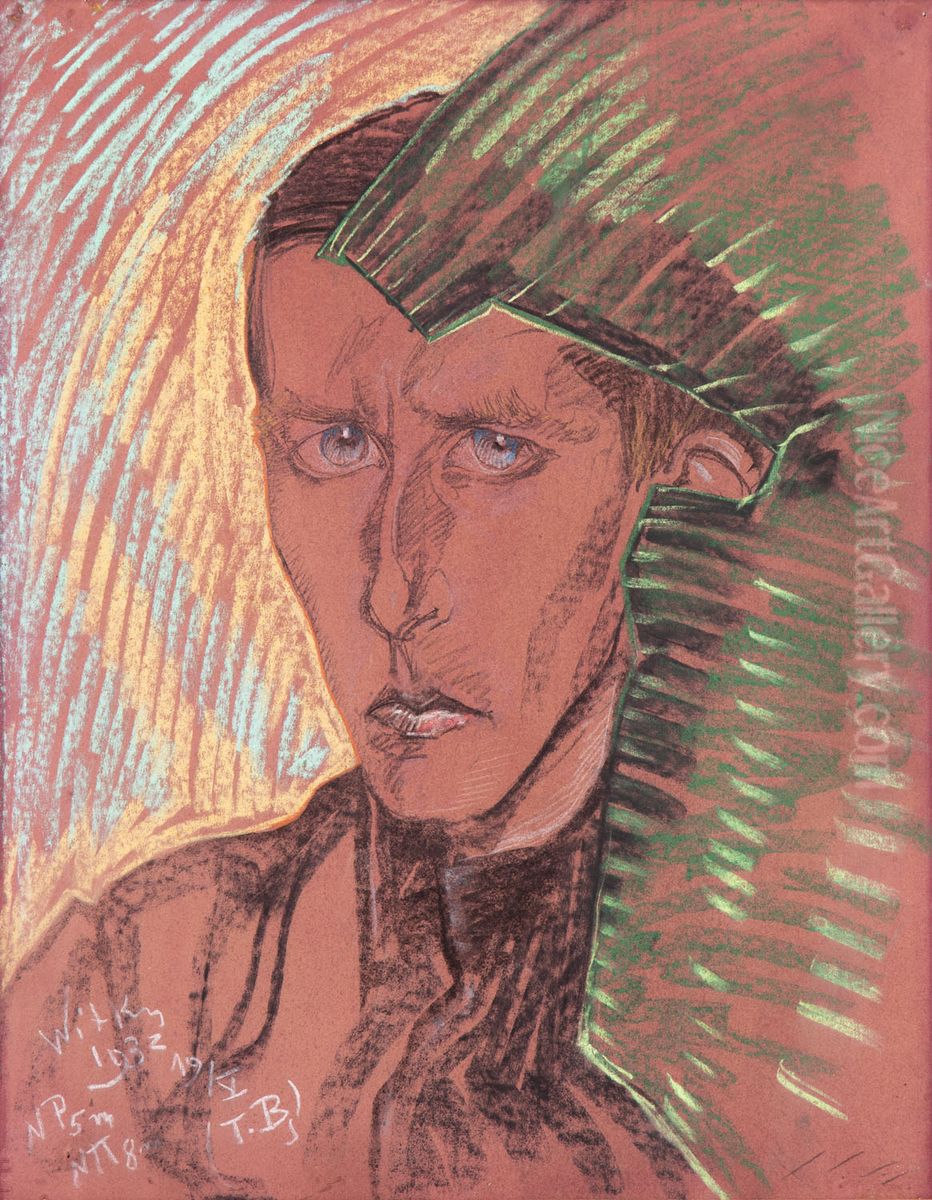 Portrait of Fr. Rafal Gogolinski Oil Painting by Stanislaw Ignacy Witkiewicz (Witkacy)