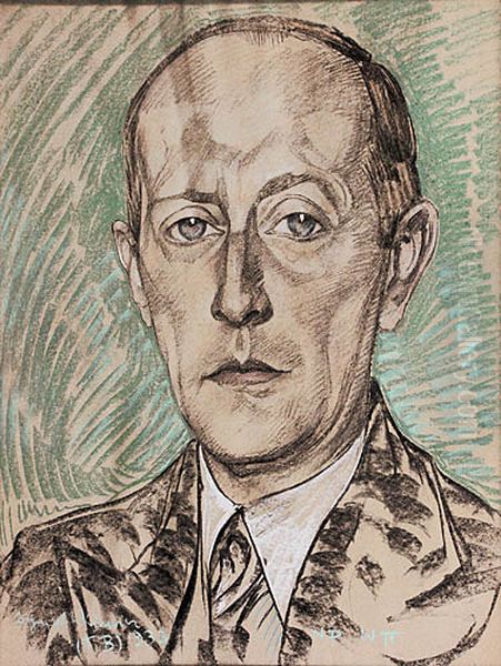 Portrait of Lucjan Bastgen Oil Painting by Stanislaw Ignacy Witkiewicz (Witkacy)