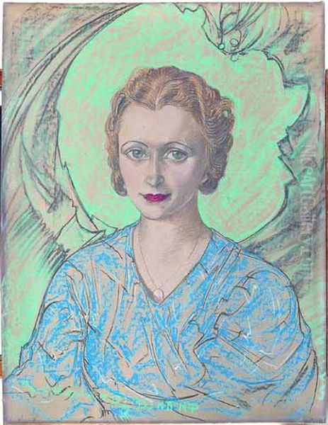 Portrait of Helena Szczepanska Oil Painting by Stanislaw Ignacy Witkiewicz (Witkacy)