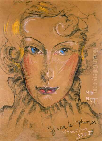 Sfinks Oil Painting by Stanislaw Ignacy Witkiewicz (Witkacy)