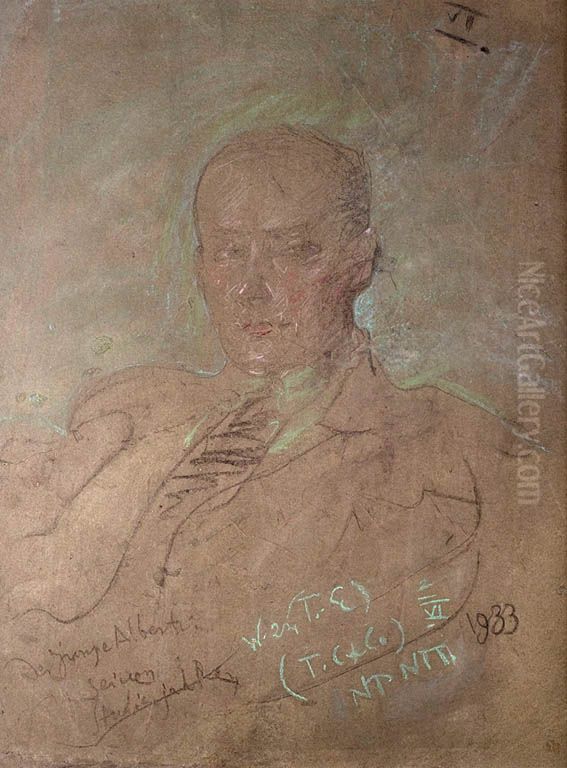 Portret Stanislawa Albertiego Oil Painting by Stanislaw Ignacy Witkiewicz (Witkacy)