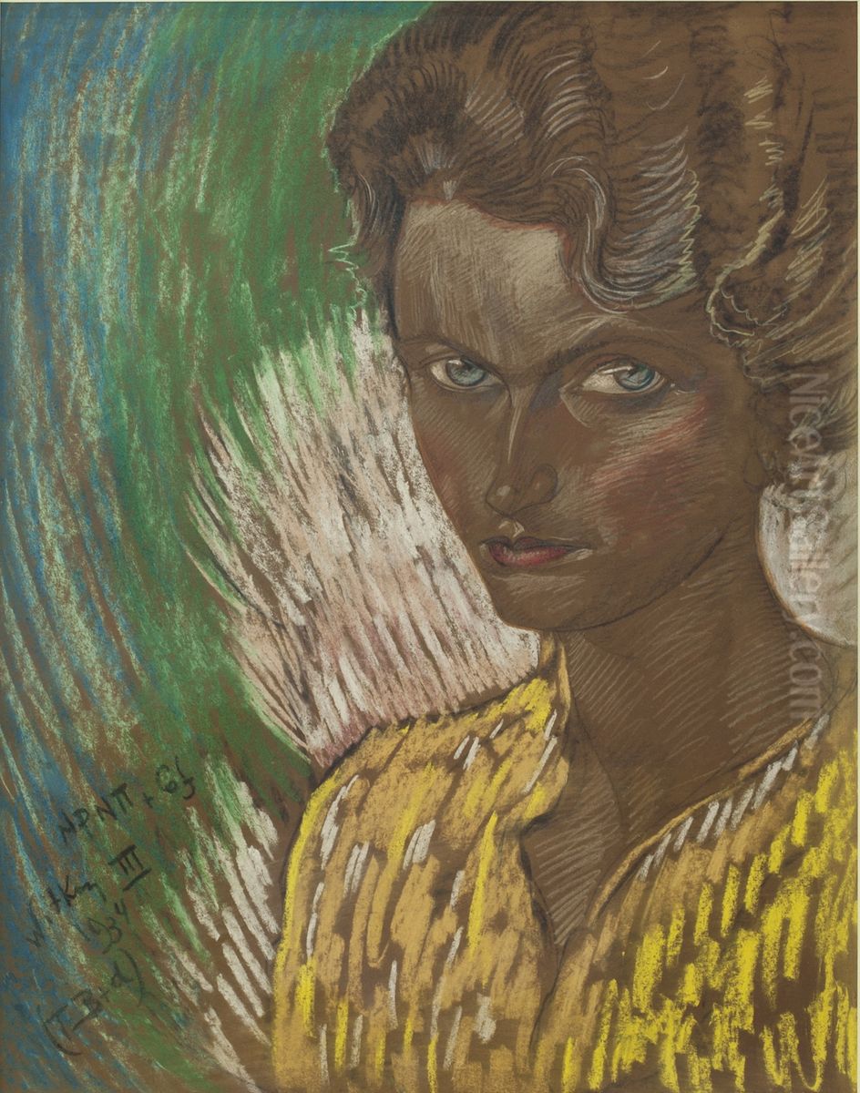 Portret Marii z Wilczkow Sklenarskiej Oil Painting by Stanislaw Ignacy Witkiewicz (Witkacy)