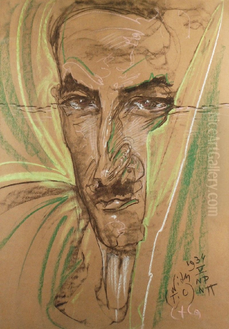 Portrait of Jan Jozef Glogowski Oil Painting by Stanislaw Ignacy Witkiewicz (Witkacy)