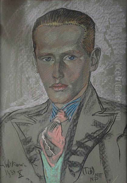Portrait of Adam Rzepka Oil Painting by Stanislaw Ignacy Witkiewicz (Witkacy)
