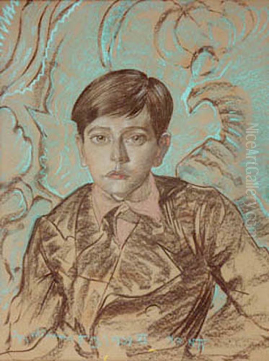 Portrait of Roman Duch Oil Painting by Stanislaw Ignacy Witkiewicz (Witkacy)