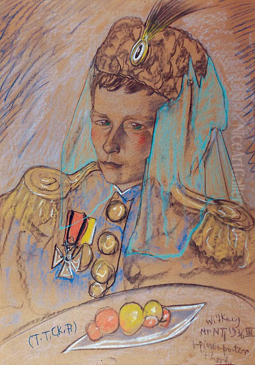 Portrait of Przemyslaw Kotarbinski Oil Painting by Stanislaw Ignacy Witkiewicz (Witkacy)