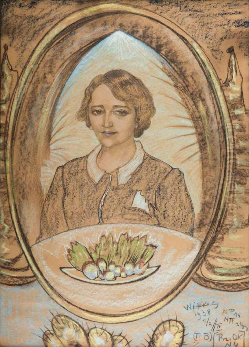 Portret Heleny Maciak Oil Painting by Stanislaw Ignacy Witkiewicz (Witkacy)