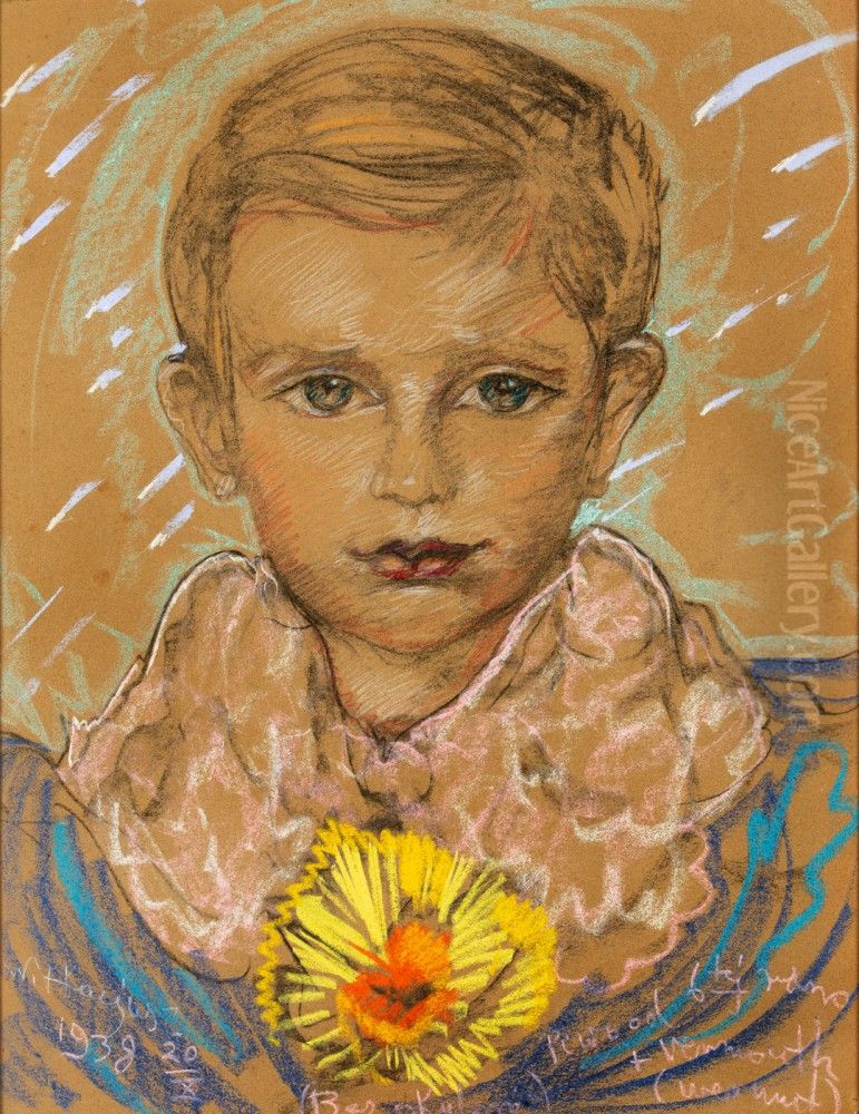 Portrait of Janek Leszczynski Oil Painting by Stanislaw Ignacy Witkiewicz (Witkacy)