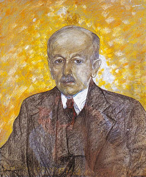 Portret prof. Steuermarka Oil Painting by Stanislaw Ignacy Witkiewicz (Witkacy)