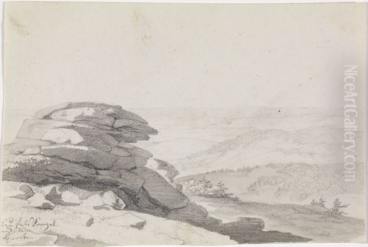 Die Teufelskanzel auf dem Brocken Oil Painting by Carl Gustav Carus