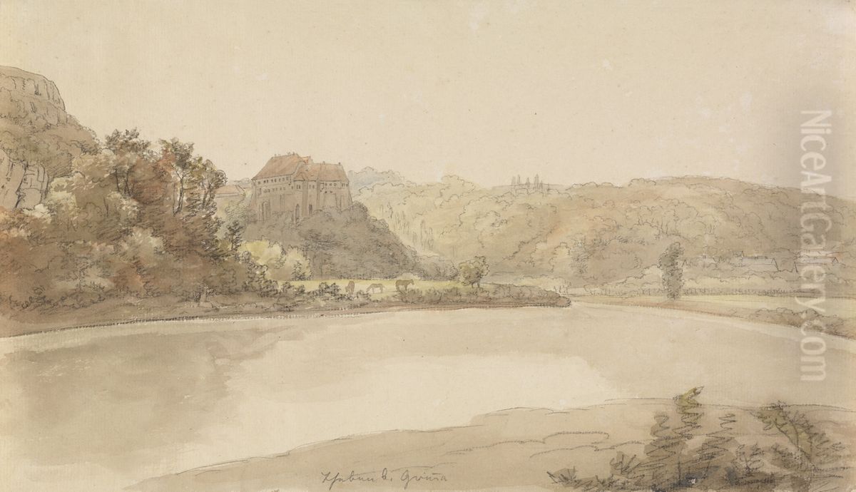 Das Theben Schloss Oil Painting by Carl Gustav Carus