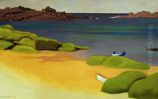 La baie de Tregastel Oil Painting by Felix Vallotton