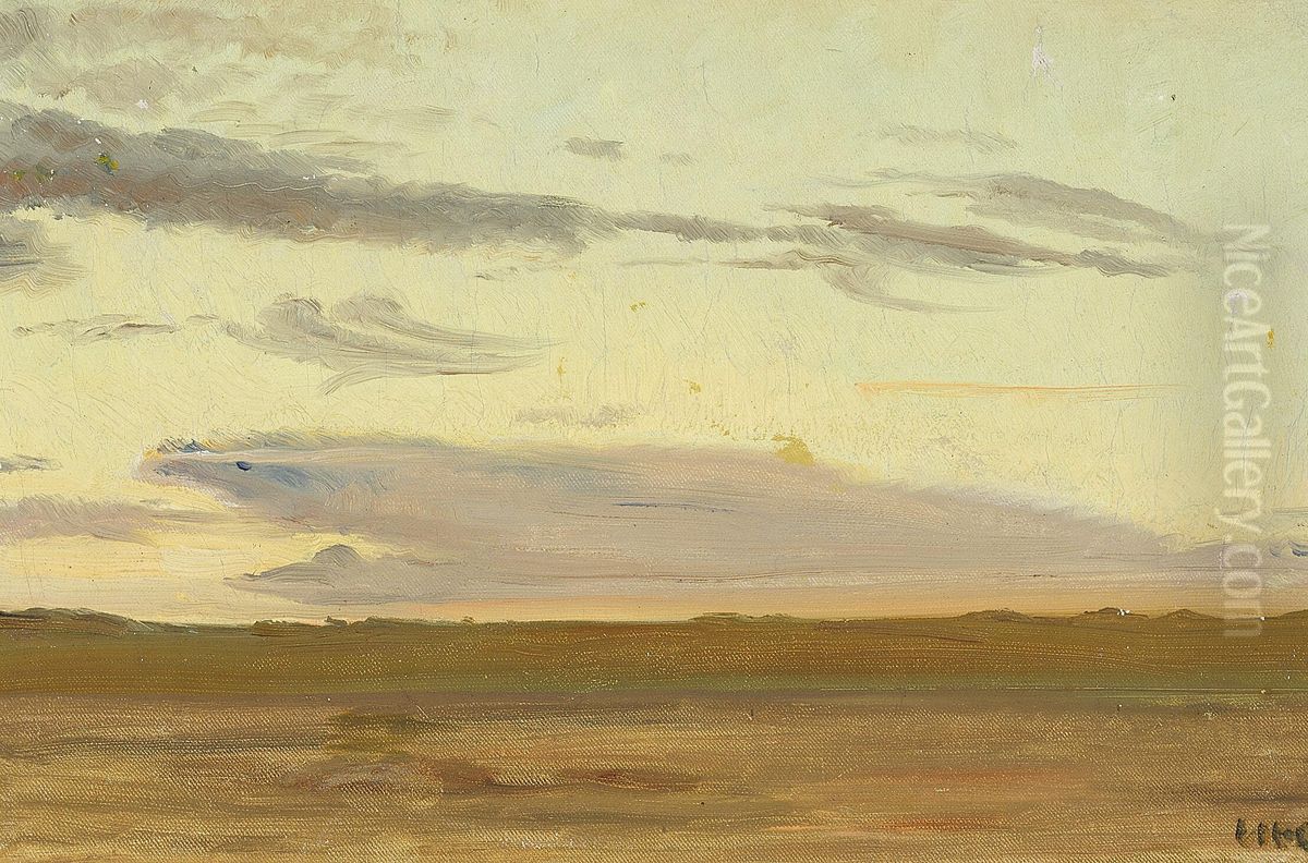 Solnedgang, Skagen. Oil Painting by Michael Peter Ancher