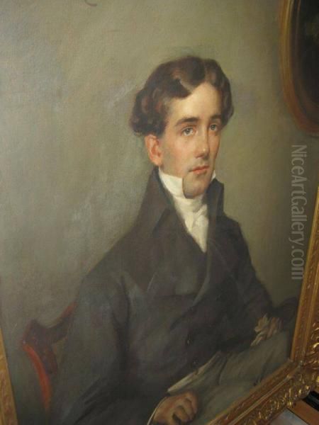 Levi Guernsey Curtiss (1803-1833) Oil Painting by Alphonse Jongers