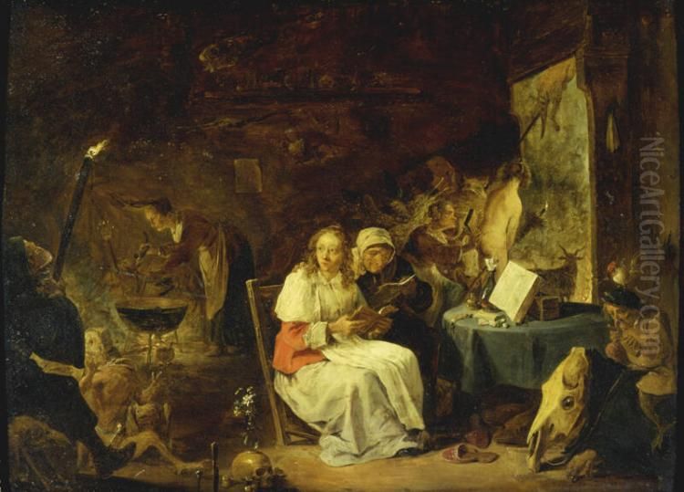 Incantation Scene Oil Painting by David Teniers the Younger