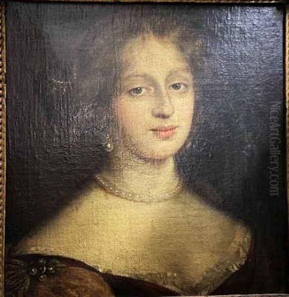 Marie Madeleine, Comtesse de Lafayette (1634-1693) Oil Painting by Pierre Mignard I