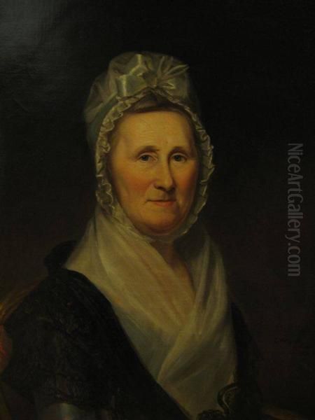 Mrs. John De Peyster (Elizabeth Haring, 1743-1821) Oil Painting by Charles Willson Peale