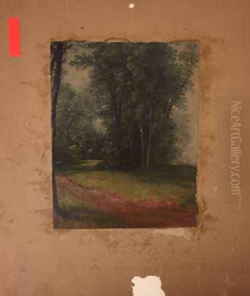 Trees by a Meadow Oil Painting by Asher Brown Durand