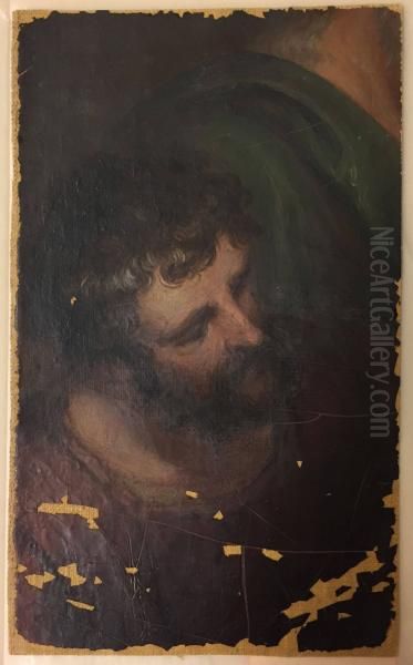 head of bearded man Oil Painting by Asher Brown Durand
