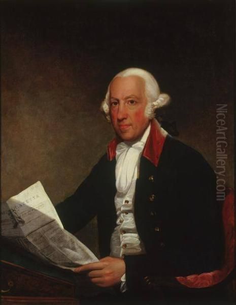 James Rivington Sr. (ca. 1724-1802) Oil Painting by Ezra Ames