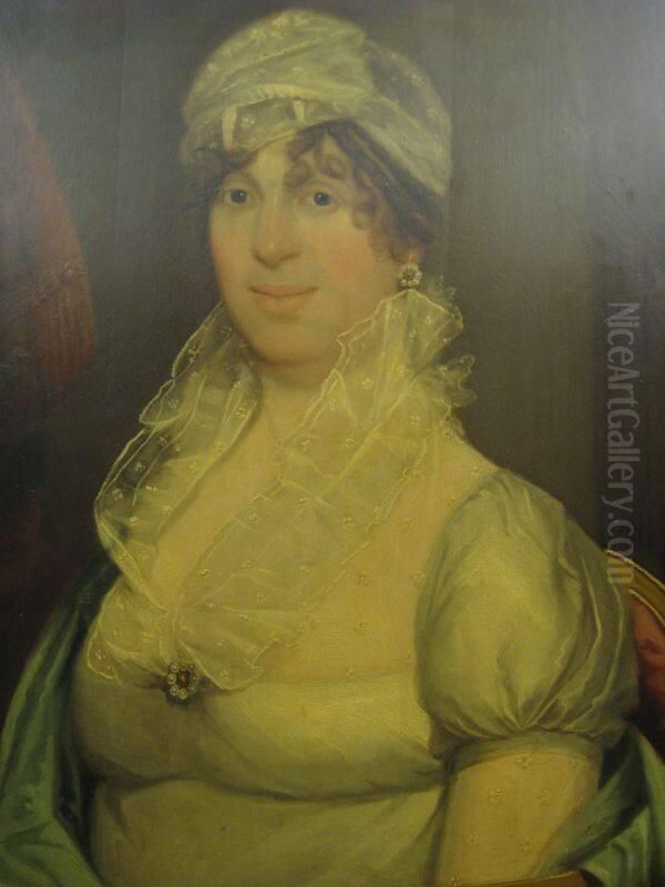 Mrs. Edward Hallam (Sarah Johnston, 1782-1819) Oil Painting by John Johnston