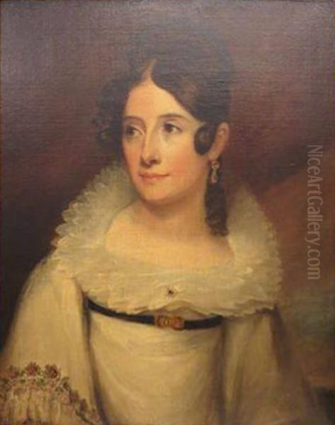 Frances Meadowcroft Hodgkinson (Mrs. Asa Worthington II) Oil Painting by William Dunlap