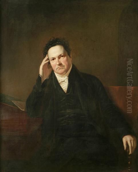 DeWitt Clinton (1769-1828) Oil Painting by Charles C. Ingham