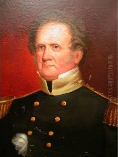 General Winfield Scott (1786-1866) Oil Painting by George Catlin