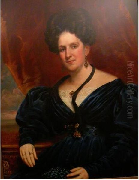 Mrs. Charles Wardell (Ann Stephens Bool, 1795-1862) Oil Painting by Samuel Lovett Waldo