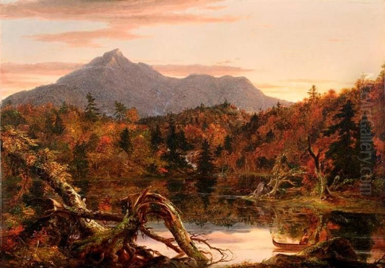 Autumn Twilight, View of Corway Peak [Mount Chocorua], New Hampshire Oil Painting by Thomas Cole