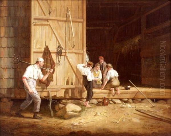 The Truant Gamblers (Undutiful Boys) Oil Painting by William Sidney Mount