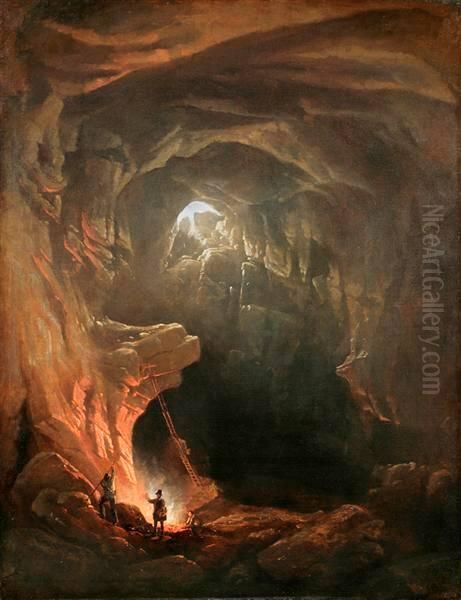 Mammoth Cave, Kentucky Oil Painting by Regis Francois Gignoux
