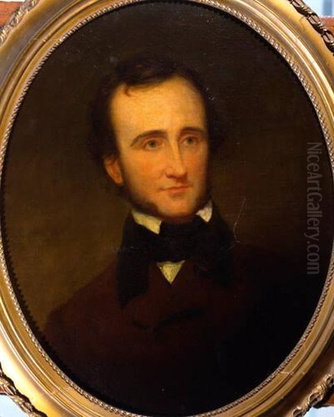 Edgar Allan Poe (1809-1849) Oil Painting by Samuel Stillman Osgood