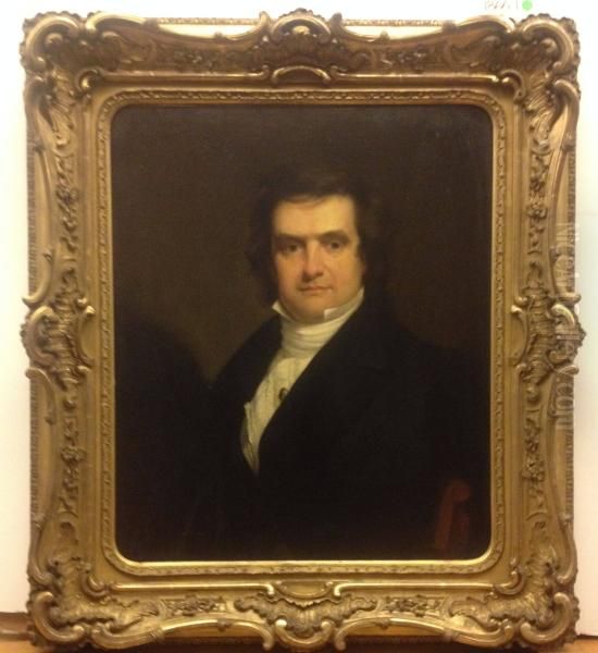 William Leete Stone Sr. (1792-1844) Oil Painting by Edward Dalton Marchant