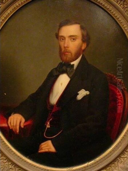 Francis A. Hall (d. 1883) Oil Painting by Frederick R. Spencer