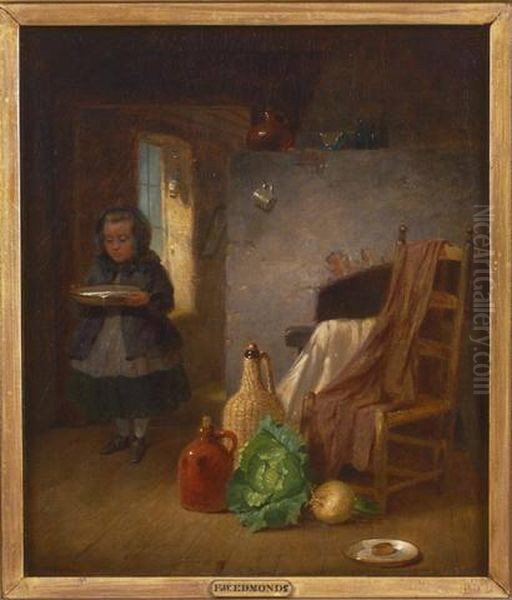 The Pan of Milk Oil Painting by Francis William Edmonds