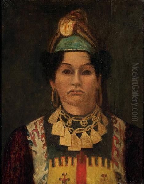 Indian Beauty Oil Painting by Albert Bierstadt