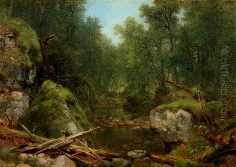 Chapel Pond Brook, Adirondack Mts., N.Y. Oil Painting by Asher Brown Durand