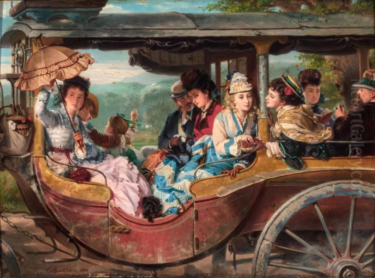 A Pleasure Party, Switzerland Oil Painting by Charles-Edouard Boutibonne