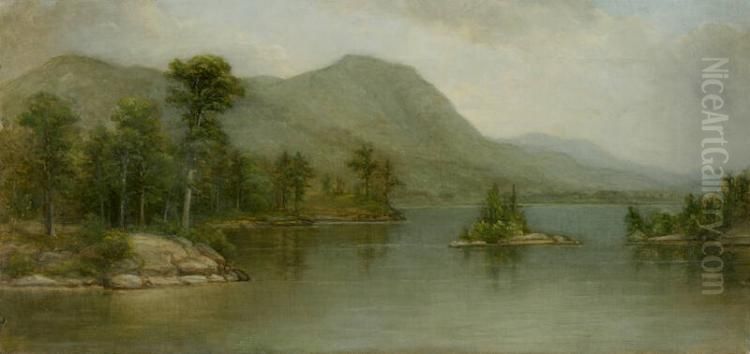 Black Mountain from the Harbor Islands, Lake George, New York Oil Painting by Asher Brown Durand