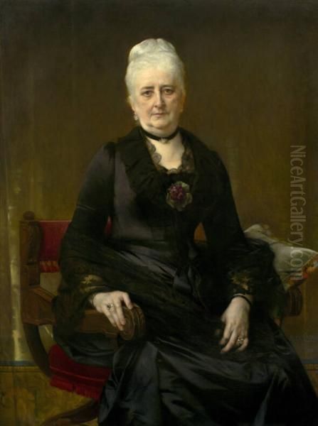 Mrs. Robert Livingston Cutting (Juliana De Wolf, 1816-1891) Oil Painting by Alexandre Cabanel
