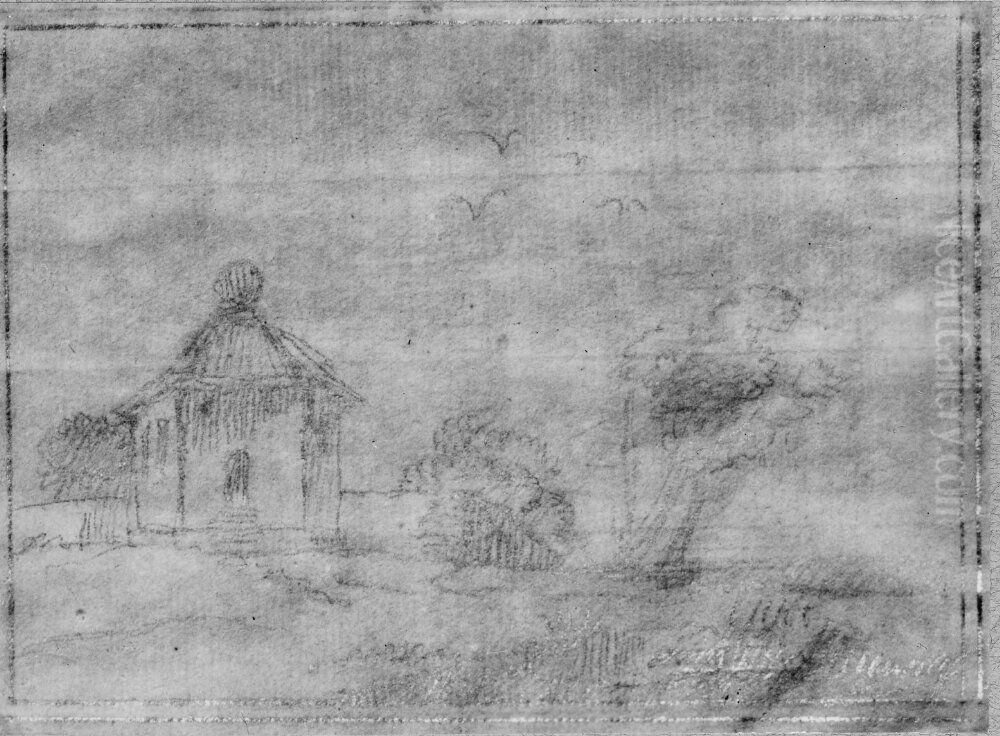 Landskap Oil Painting by Charles XIII of Sweden