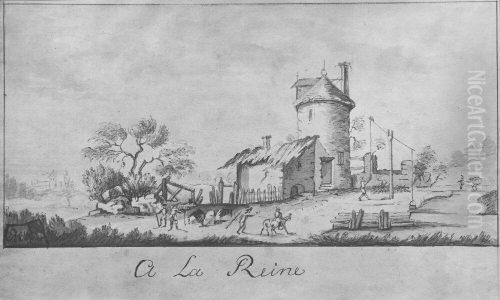 Landskap Oil Painting by Charles XIII of Sweden