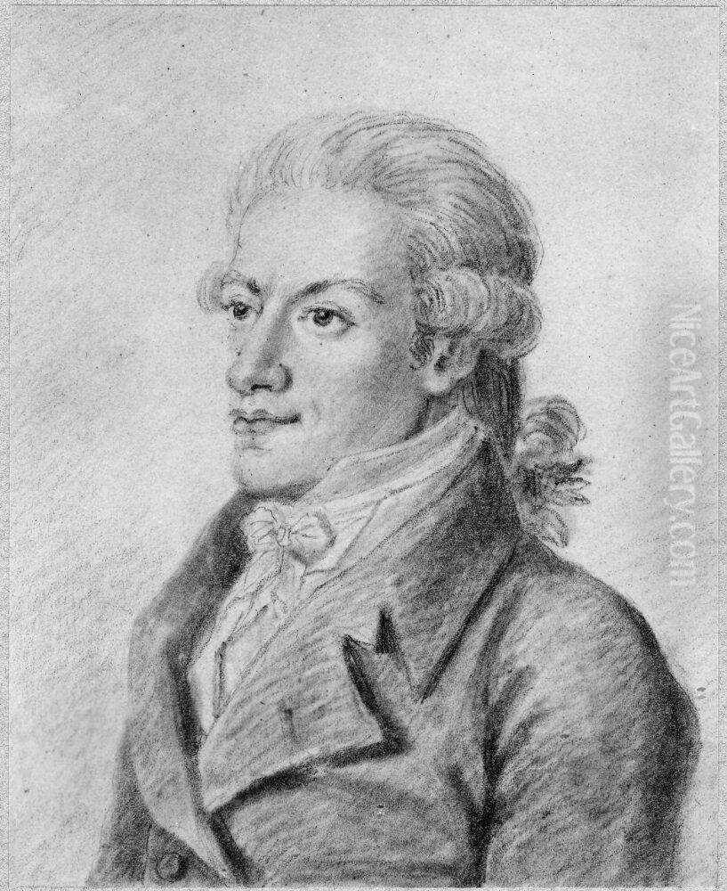 Tomas Thorild (1759-1808), forfattare, gift med Gustafva von Kowsky Oil Painting by Anton Ulrik Berndes