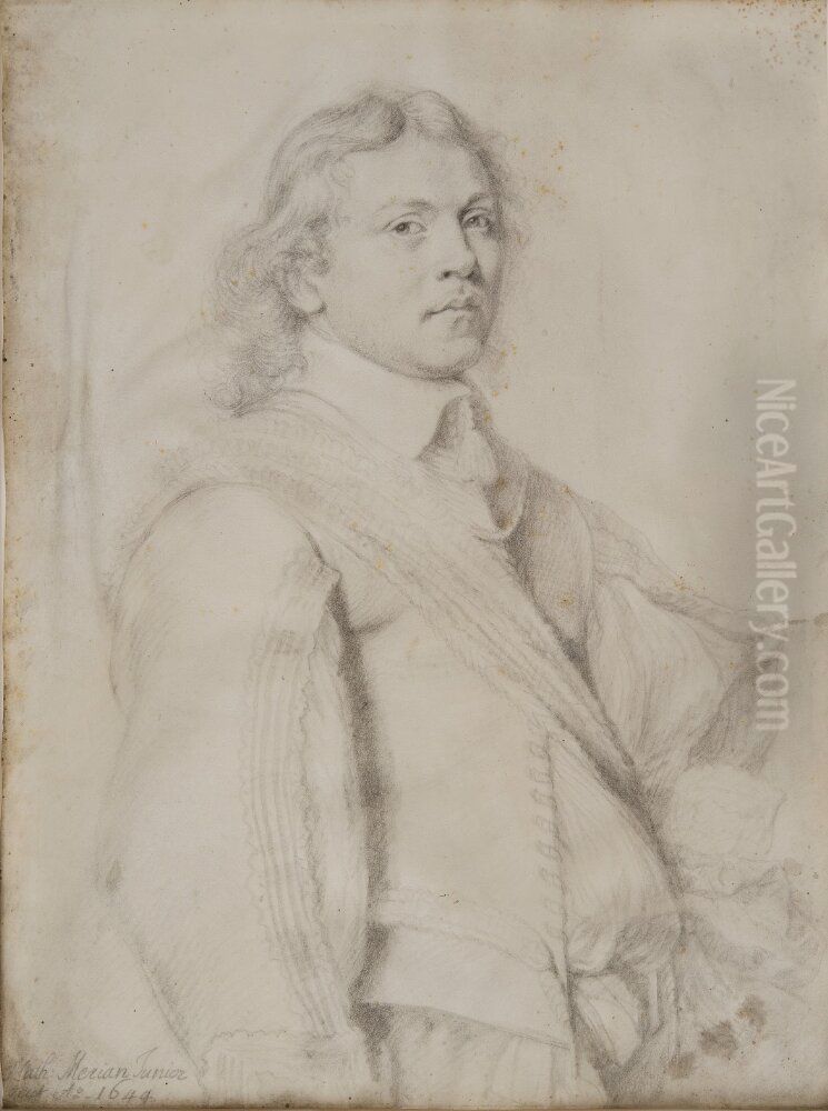 Adolf Herman Wrangel af Lindeberg, Baron, Lieutenant Colonel Oil Painting by Matthaus the Elder Merian